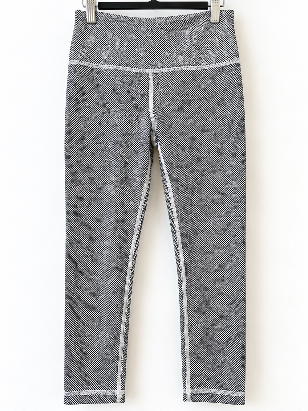 ZYIA Active Black White High Rise Leggings Geometric Print Size 2